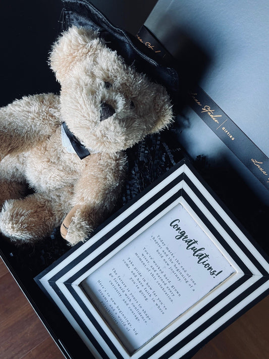 The Graduate's Keepsake - Black and White Resin Frame
